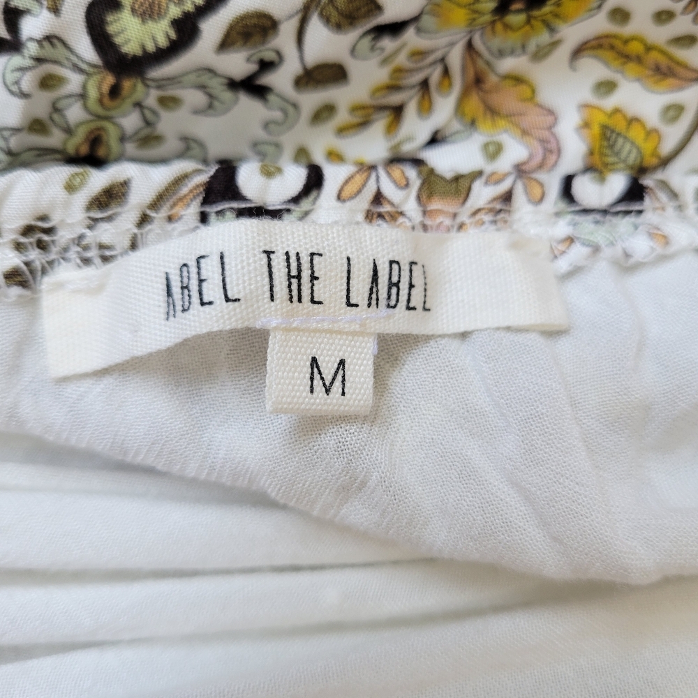 Abel The Label Yellow Floral Halter Dress Size Medium - Picture 6 of 8